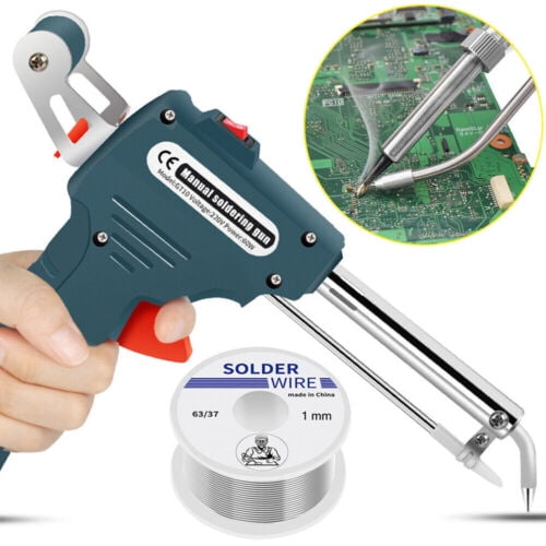 Soldering Gun Kit 60W Auto Solder Feed Hand-Held Soldering Iron Welding Gun Tool