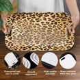 thumbnail image 3 of Serving Trays with Handles, 14.5 x 9.8 inch Rectangular Plastic Tray for Restaurant, Kitchen, Tropical Leaf Pattern Monstera in The Style, 3 of 6