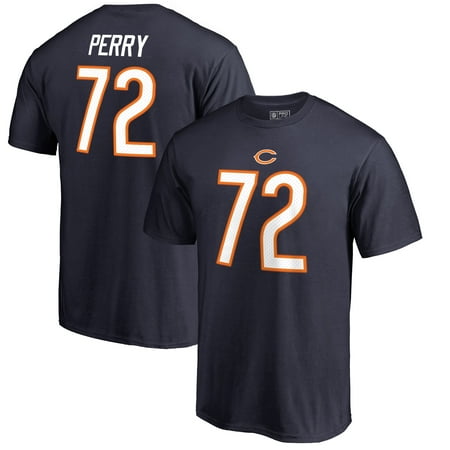 Authentic Navy Nfl Throwback Jersey - William Perry Chicago Bears NFL Pro Line by Fanatics Branded Retired Player Authentic Stack Name & Number T-Shirt - Navy