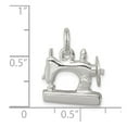 thumbnail image 2 of White Sterling Silver Charm Pendant 14 mm 17 Sewing Machine, 2 of 2