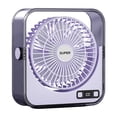 thumbnail image 2 of Ventilador de escritorio con pantalla digital LED, portátil, recargable por USB, silencioso, con control táctil y base antideslizante resistente para usar en el escritorio, el dormitorio, la, 2 of 6