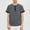 Dark Gray(New), variant on Summer Men's Striped Casual Half Buttoned Round Neck Pullover Short Sleeve Comfortable Tops