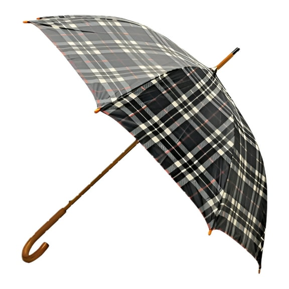 Rainbrella 48129 Nylon Umbrella, 46", Black / Red