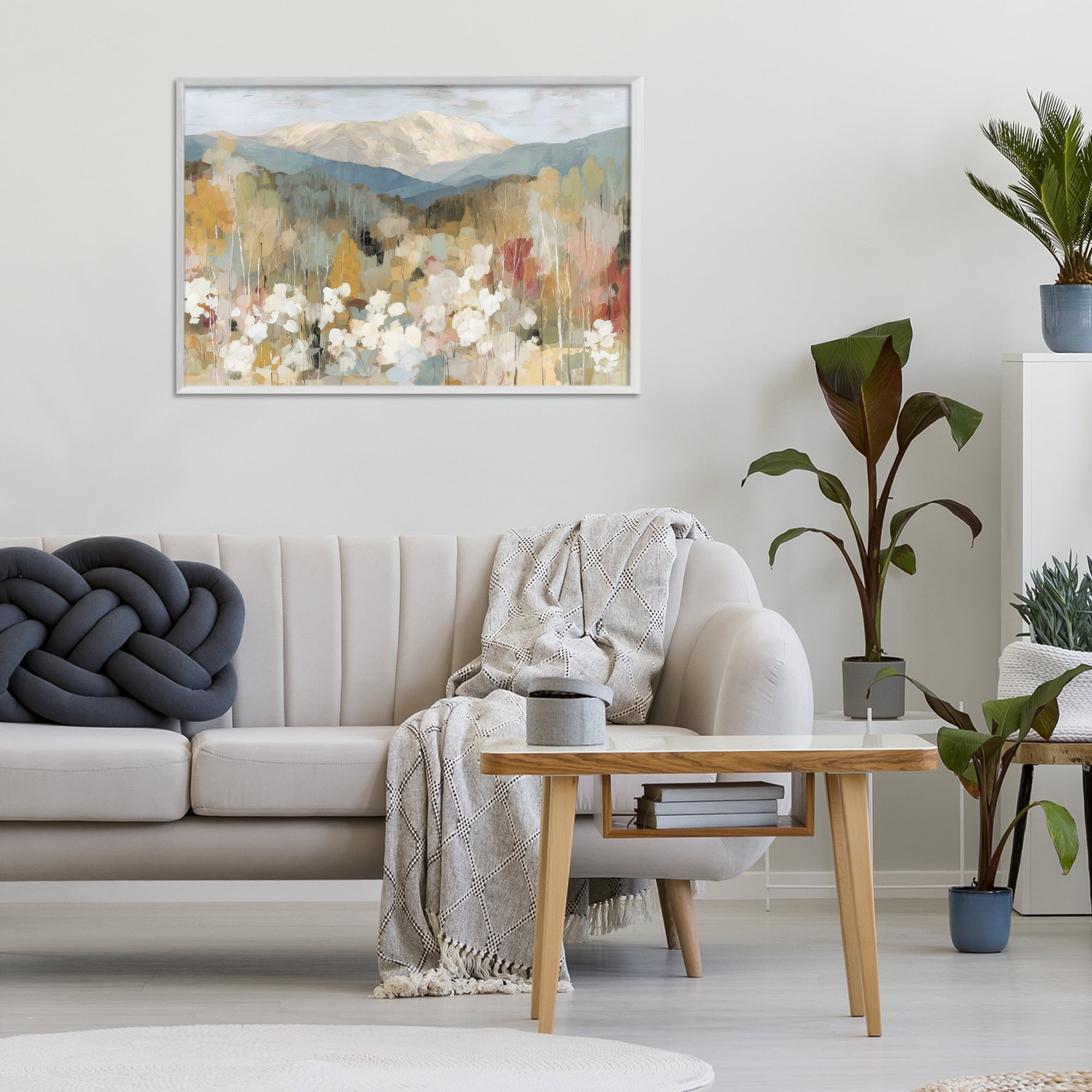 Stupell Industries Autumn Mountain Meadow White Framed Giclee Art, design by Chromatic Storm Studio