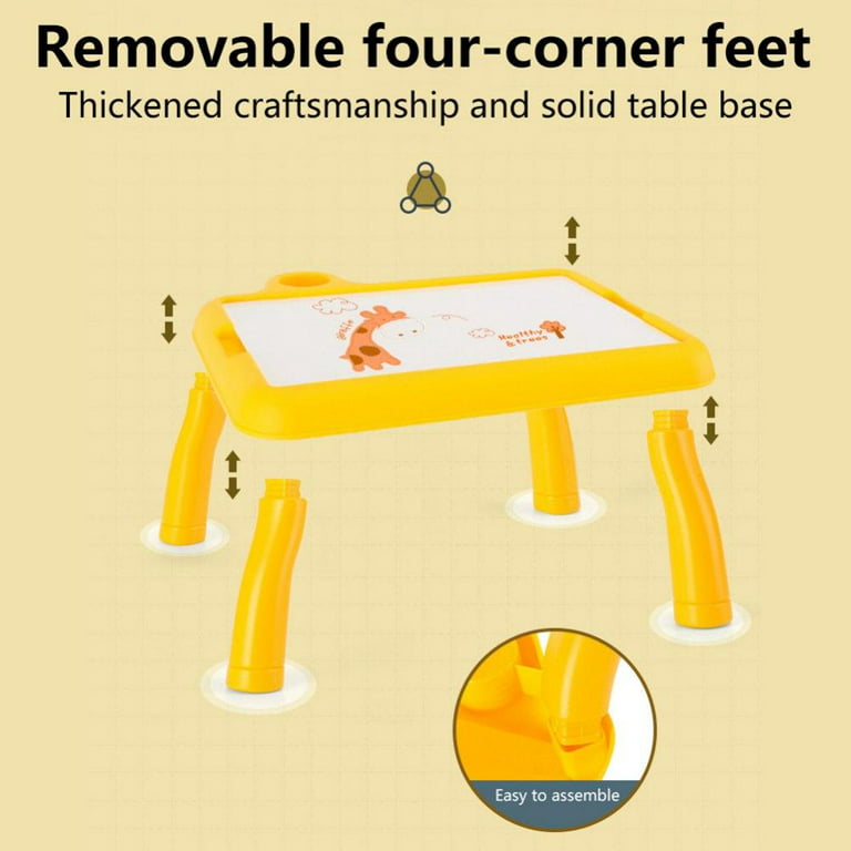 Drawing Projector Table for Kids, Trace and Draw Projector Toy with Light &  Music, Educational Early Learning Projection Drawing Table, Graffiti  Children Projection Drawing Board 