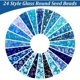 thumbnail image 4 of 3600 cuentas de vidrio azul de 4 mm, 24 colores, 6/0, redondas, mini cuentas espaciadoras para la cintura, para manualidades., 4 of 6