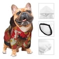 thumbnail image 3 of Balery White And Red Daisy Cow Sudadera con Capucha para Perros Pequeños – Ropa para Mascotas, Disfraz para Perros y Gatos, Ideal para Fiestas y Cosplay-X-Small, 3 of 7