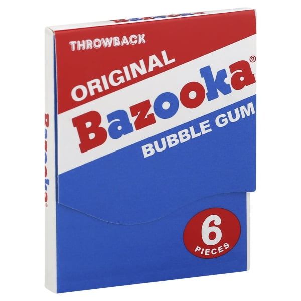 Bazooka Bubble Gum Original Nostalgia Mini Wallet Pack 6 Piece Walmart Com