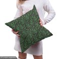 thumbnail image 5 of Ambesonne Botanical Fabric by the Yard Upholstery, Tropical Woodland Leaves, 1 Yard, Dark Taupe Forest Green, 5 of 5