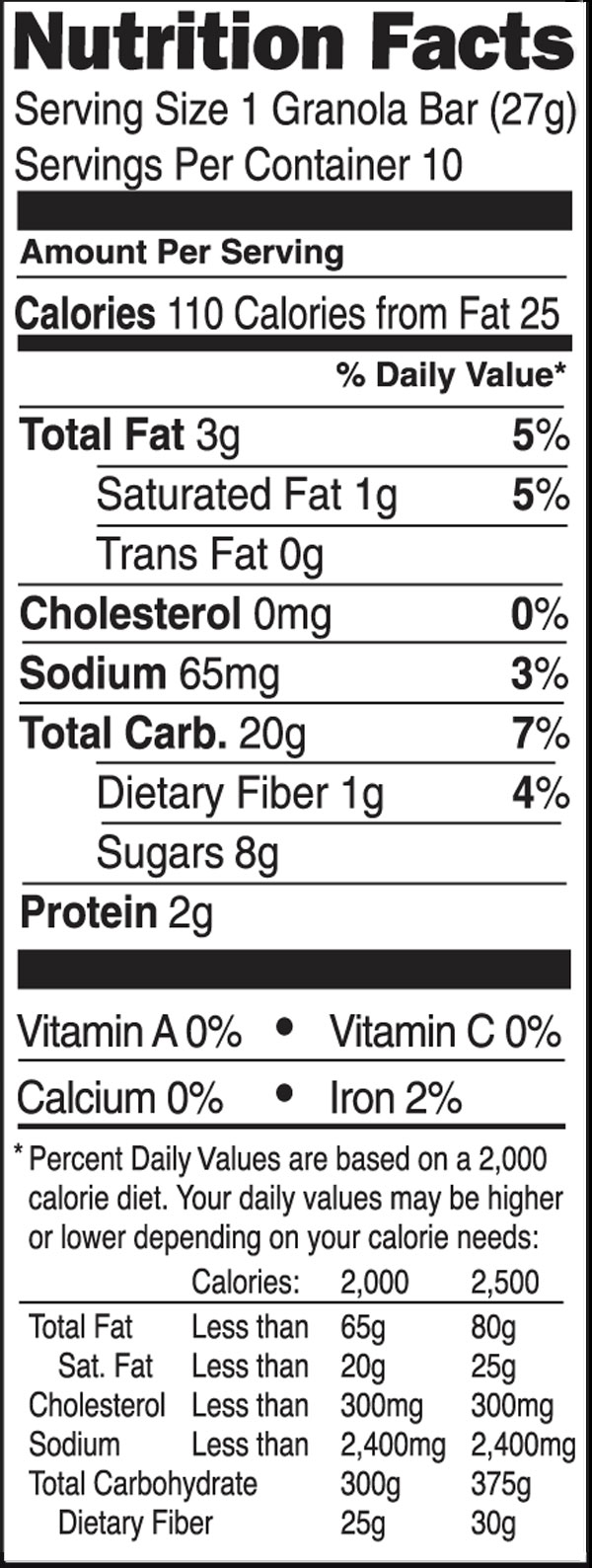 33 Granola Bar Nutrition Label Labels Design Ideas 2020