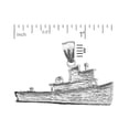 thumbnail image 2 of Rhodium Plated 925 Sterling Silver Tug Boat Pendant, 2 of 5