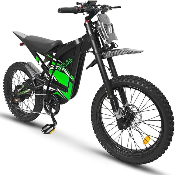 Electric Bike for Adults, Peak-4000W, Max 40MPH and 70Miles Electric Motorcycle,19" Fat Tire Dirt Bike, 7-Speed E-Bike with Full Suspension, Hydraulic Brakes