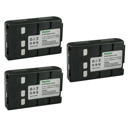 Kastar HHR-V211 / VW-VBS10E Battery 3-Pack Replacement for Panasonic NV-VX3A NV-VX5 NV-VX51 NV-VX55 NV-VX55A NV-VX55EG NV-VX55EN NV-VX55ENH NV-VX5A NV-VX5EN NV-VX5ENH NV-VX7 NV-VX70 Camera
