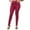 Burgundy, variant on Women's Tapered Jeans Fashionable High Waisted Butt Lifting Oversized Denim Pants Stretch Skinny Washed Small Leg Jeans Dark Blue