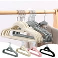 thumbnail image 1 of Xihbxyly Percha Flocada, Diseño Antideslizante, Suave con Las Telas, Forma Delgada Que Ahorra Espacio, Organiza Armarios, Ideal para Abrigos, Pantalones y Camisas, Paquete de 10, 16.5 Pulgadas, 1 of 6