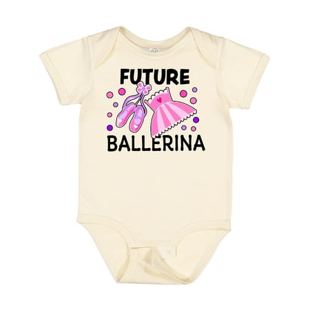 

Inktastic Future Ballerina with Ballet Shoes and Tutu Boys or Girls Baby Bodysuit