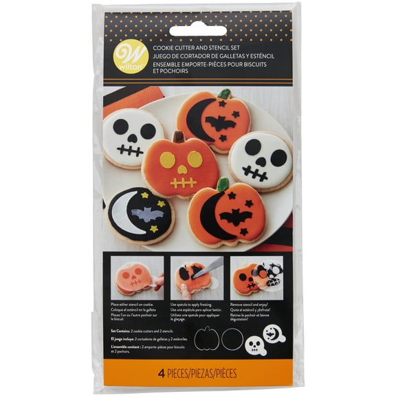 Wilton Pumpkin & Circle Cookie Cutter & Stencil Kit, 2107-0-0407