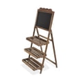 thumbnail image 5 of Genna 3 Tier Wood & Chalkboard Folding Shelf, 5 of 5