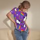 thumbnail image 3 of Balery Rainbow Lgbt Penguin Body de cuello redondo de manga corta para mujer Tops de manga corta Tops básicos-Large, 3 of 7