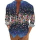 thumbnail image 1 of Camisas De Vestir Para Hombre Slim Fit Camisa de manga larga con estampado digital 3D y soporte con botones sueltos para hombre, vacaciones, playa, ocio (Blue, XXL), 1 of 4
