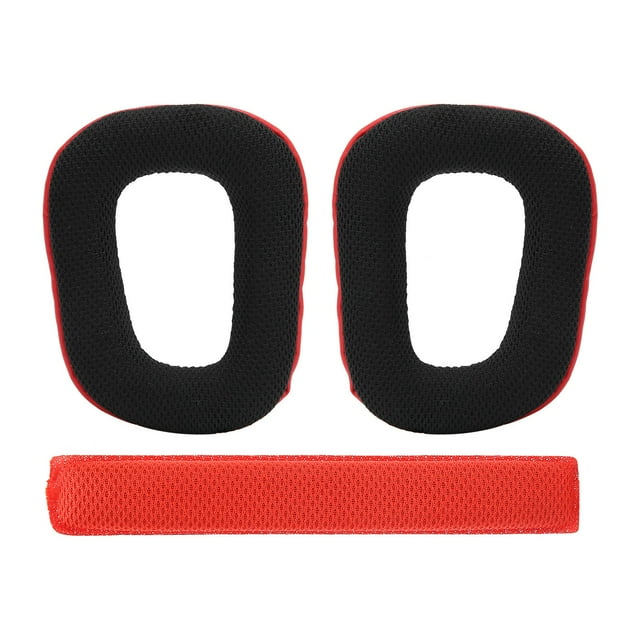 FYZ‑196 Almohadillas para Auriculares con Almohadilla para Diadema de Repuesto para Logitech G930 RojoRojo