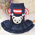 thumbnail image 4 of Chien Robe Jean Printemps Automne Denim Cow-Boy Jupes Robes pour les Chiens de Compagnie Chiot, 4 of 7