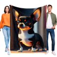 thumbnail image 1 of Chihuahua anti-pilling, suave, ligera, esponjosa y acogedora de lujo para hogar y cocina – Perfecta para niños y adultos,120X180cm, 1 of 6