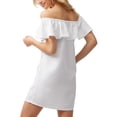 thumbnail image 2 of Tommy Bahama Womens Linen Ruffled Dress Swim Cover-Up, 2 of 2