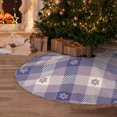 thumbnail image 5 of Defioc Purple Floral Gingham Check Plaid for Christmas Tree Skirt Snowman Xmas Tree Skirt Farmhouse Christmas Decorations Tree Mat for Holiday Party Decor-30", 5 of 6