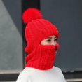 thumbnail image 2 of Gorro de punto para mujer, gorro para esquiar al aire libre, con orejas y cierre de cremallera, gorro cálido y esponjoso, 2 of 2