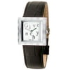 Women's Stainless Steel Watch With Black Strap