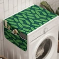 thumbnail image 1 of Tropical Washing Machine Organizer, Exotic Banana Palm Leaves Motif Botanical Hipster Jungle Foliage Summer, Anti-slip Fabric Top Cover for Washer and Dryer, Fern Green Dark Teal, by Ambesonne, 1 of 1