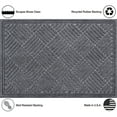 thumbnail image 3 of Mainstays Textures Crosshatch Polyester and Rubber Backed Doormat, 2' x 3', Smoke, 3 of 11