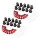 thumbnail image 2 of Tuercas De Pernos Para Parabrisas, 5x16 Mm 62 Piezas Bujes De Goma Exquisitos Pernos De Parabrisas Tuercas Antioxidación Para Motocicletas Deportivas OTVIAP Rojo, 2 of 8