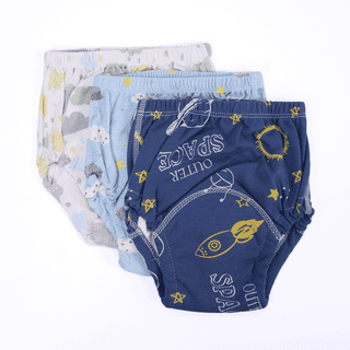 Pimfylm Cotton Training Pants Strong Absorbent Toddler Potty Training  Underwear for Baby Girl and Boy Blue 18-24 Months