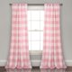thumbnail image 1 of Conjunto de Paneles de cortina de ventana de Oscurecimiento de habitación Half Moon Kelly Checker rosa 52x84, 1 of 2