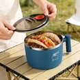 thumbnail image 1 of BotaniNest Stainless Steel Soup Bowl With Lid And Drain Versatile Kitchen Tableware For Ramen Cereal, 1 of 6