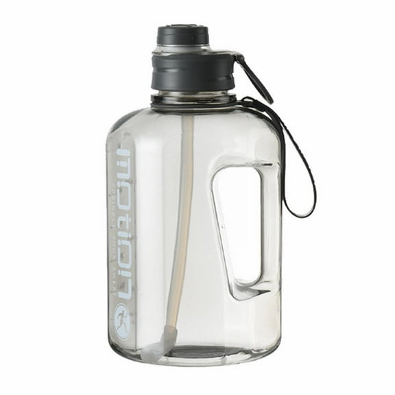 1.6L Square Water Bottle Travel Flask, Leakproof Large Portable Sports Water Bottle for Backpack Travel, Hiking, Cycling, Gym, Office, BPA Free Plastic Water Container with Handle (4 Colors)