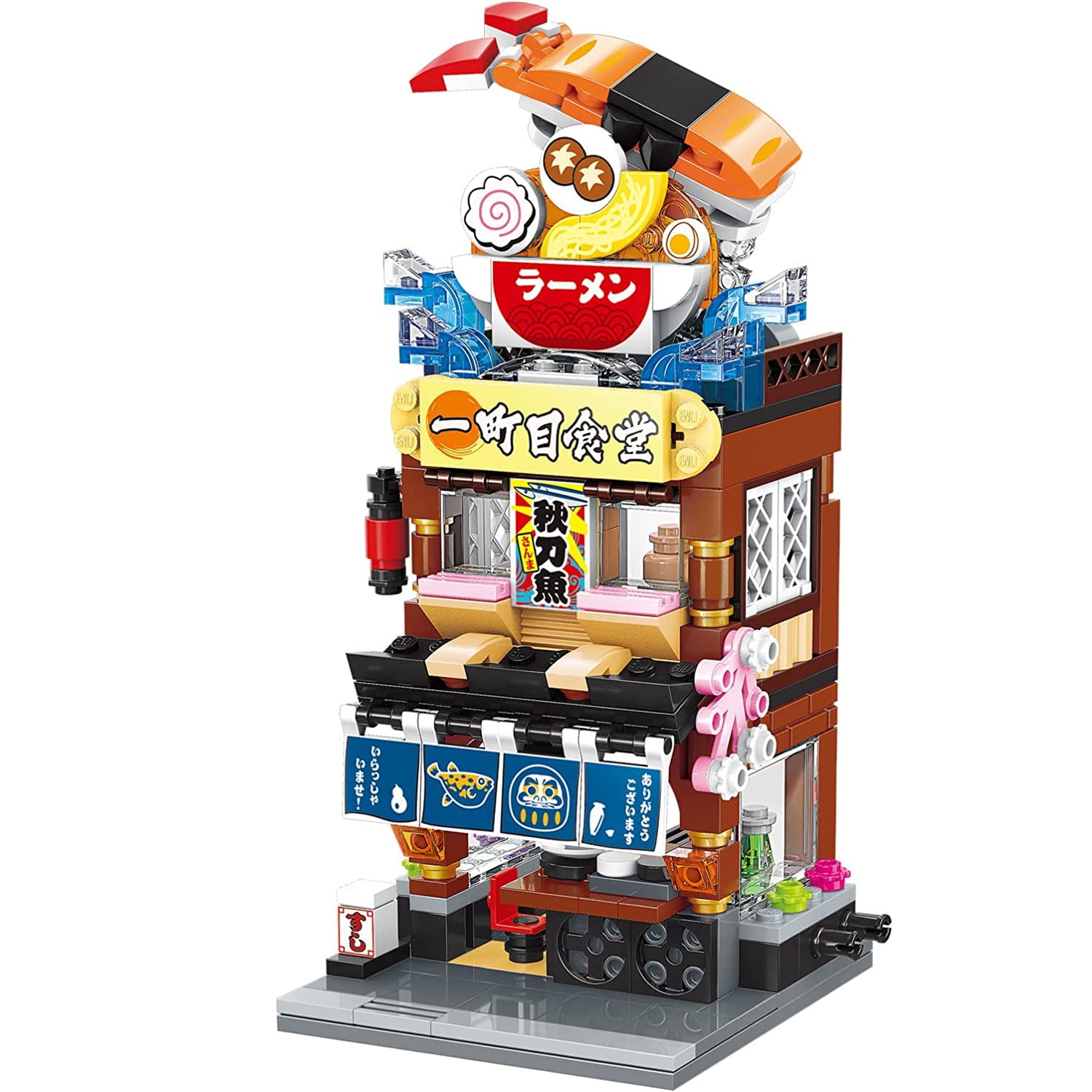 Building Blocks STEM Toys Japanese City Street View Sushi Store Toy 400