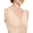 thumbnail image 5 of BIMEI Women's Wire-Free Front Closure Cotton Pocketed Mastectomy Bra Post Surgery Wire Free Full-Freedom Cotton Plus Size Everyday Bra 8915,Beige,XL, 5 of 9