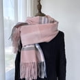 thumbnail image 2 of Manxivoo Winter Scarf for Women Cold Weather Women Fall Winter Scarf Classic Scarf Warm Soft Large Blanket Wrap Shawl Scarves Scarf for Women Pink, 2 of 3