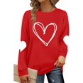 thumbnail image 1 of Sudadera KVADN Valentine Love Heart Graphic para mujer, 1 of 4