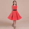 thumbnail image 2 of Aayomet Dresses For Teens Girls Trendy Girls Dress Long Sleeve Pleated A Line Elastic Waist Swiss Dots Flowy Dresss,E 7-8 Years, 2 of 4