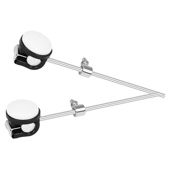 Healifty 2Pcs Black Bass Drum Pedal Hammer Replacement Parts with Felt Head and Durable Metal Handle