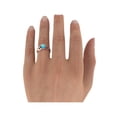 thumbnail image 5 of 1 CT Blue Topaz Ring 14K Rose Gold Unique Solitaire Designer, 5 of 7