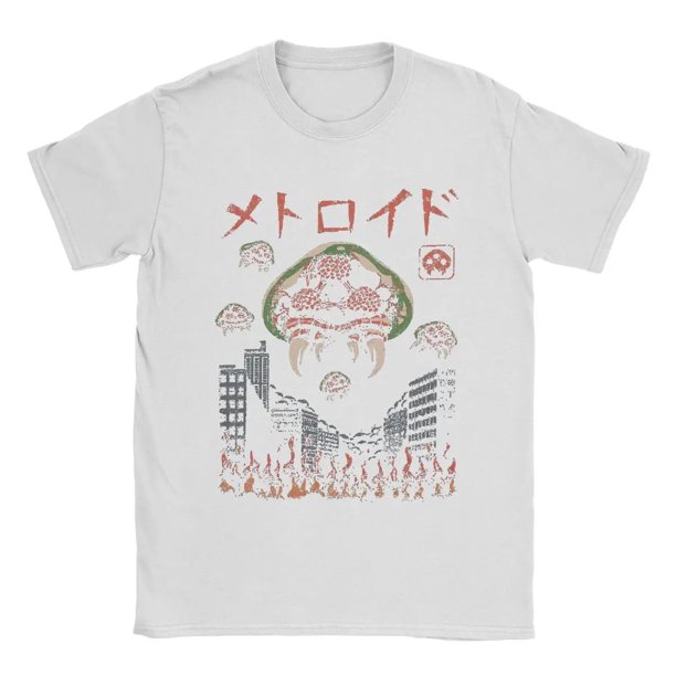 Camisetas parasitarias Kaiju algodón Super Metroid para hombres y mujeres moda diaria versátil Harajuku manga corta Vintage Casual Tops Unisex