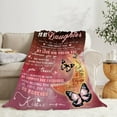 thumbnail image 3 of Yibo Sunflower Love Letter to My Daughter Blanket Flannel Soft and Comfortable Anti-static Bed Sofa Blanket, 3 of 4