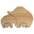 thumbnail image 1 of Estatua de elefante de madera, adorno creativo de la familia del elefante, decoración del dormitorio del hogar, 1 of 7