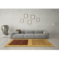 thumbnail image 3 of Ahgly Company Machine Washable Indoor Rectangle Abstract Brown Modern Area Rugs, 7' x 9', 3 of 4
