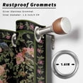 thumbnail image 2 of Outdoor Curtains for Patio Waterproof, Black Spring Floral Outdoor Privacy Panels Grommet, Elegant Pastoral Flowers Birds Retro Art Blackout Outside Curtains for Porch/Cabana 54"x84", 2 Panels, 2 of 8